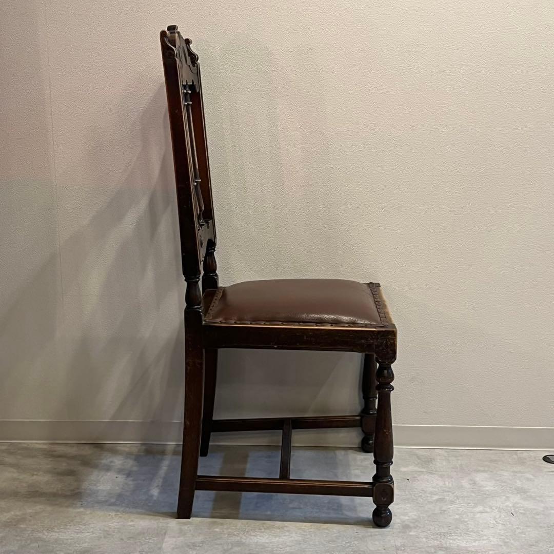 ハイバックチェア　ダイニングチェア　イギリス　アンティーク