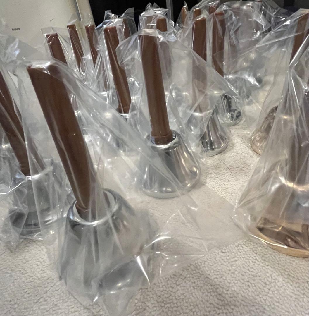 ウチダミュージックベル　ハンドベル スタンドケース付　シルバー23➕ゴールド4