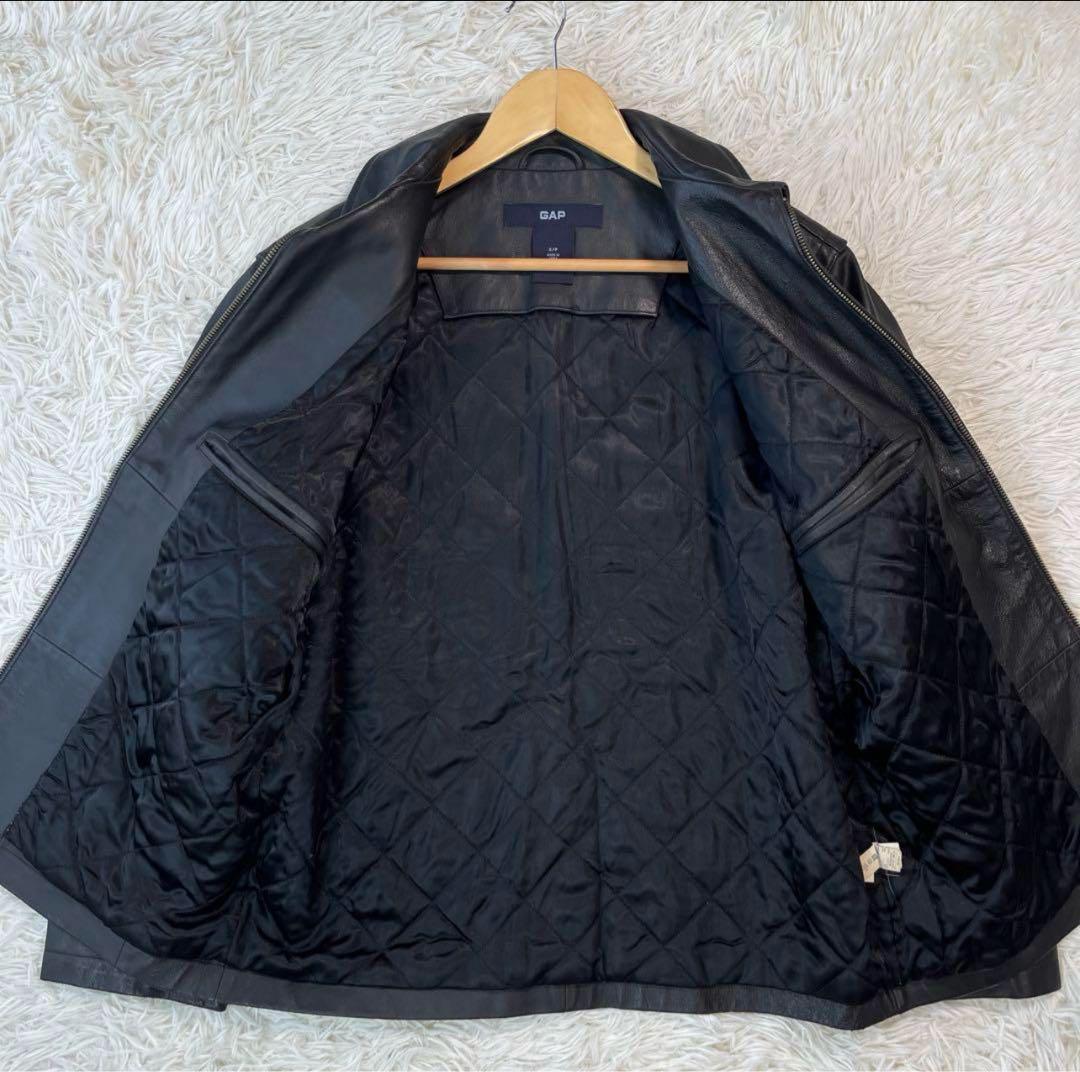 M相当/美品⚫︎OLD GAP ギャップ 牛革 カウレザー レザージャケット 黒