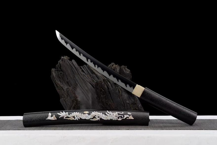 『遊龍短刀』 日本刀 模造刀 居合刀 武士道 武蔵 鑑賞用 手鍛造打