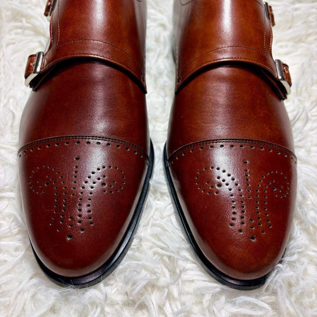 未使用品 REGAL リーガル ストレートチップ メダリオン ダブルモンク