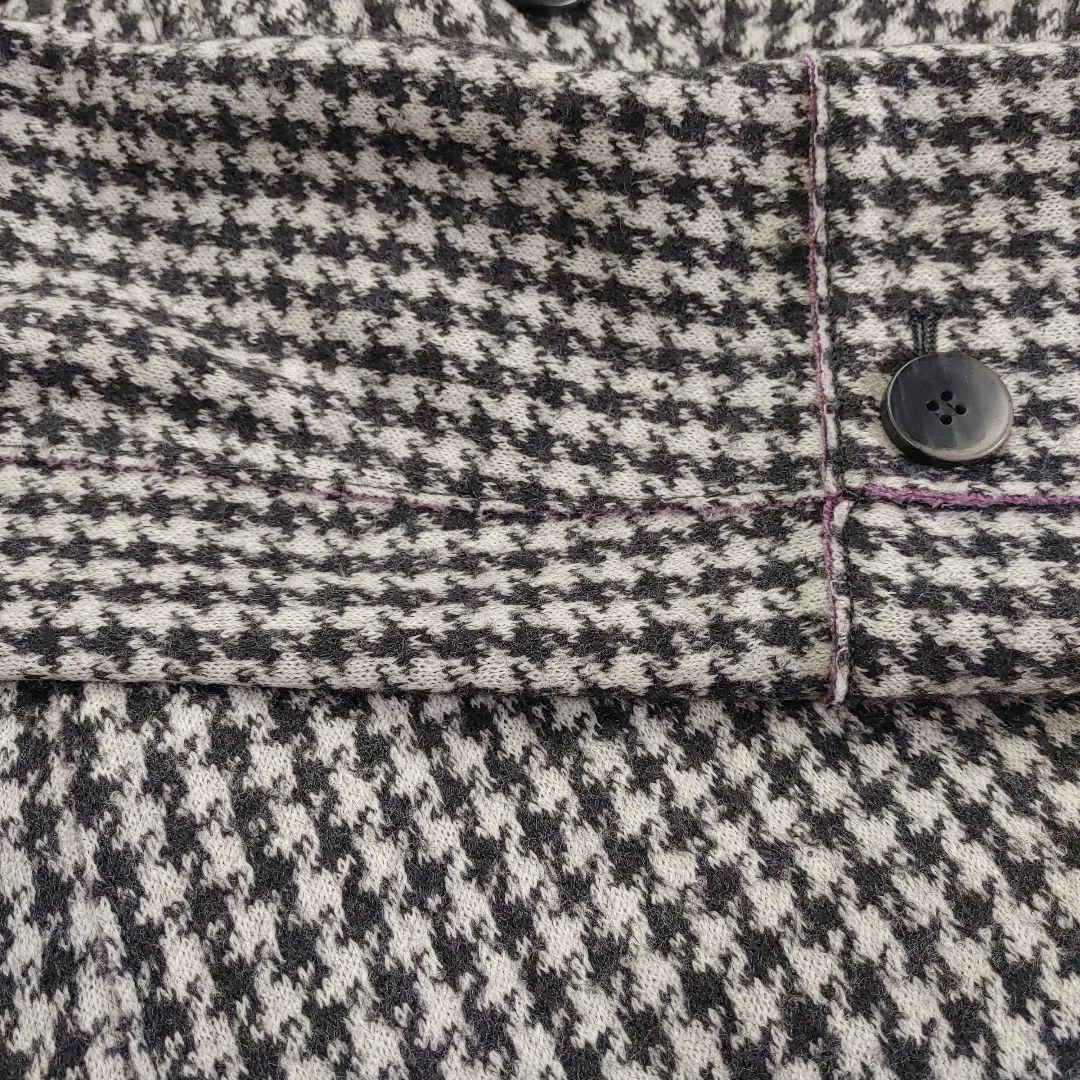 3384　マックスマーラグレー千鳥格子コートサイズ42