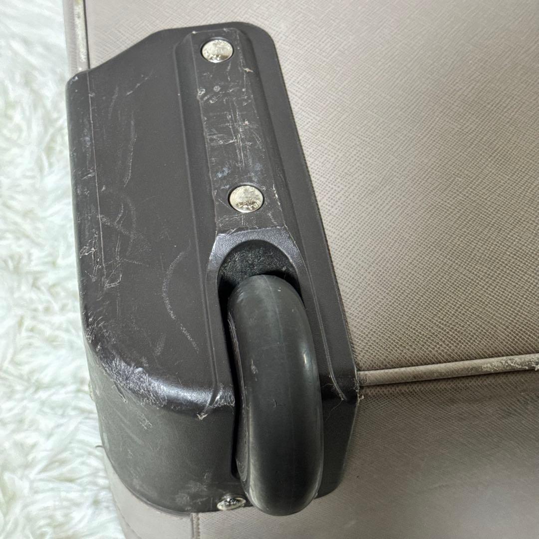 PRADA プラダ　トライアングルロゴ　キャリーケース　サフィアーノ　グレージュ