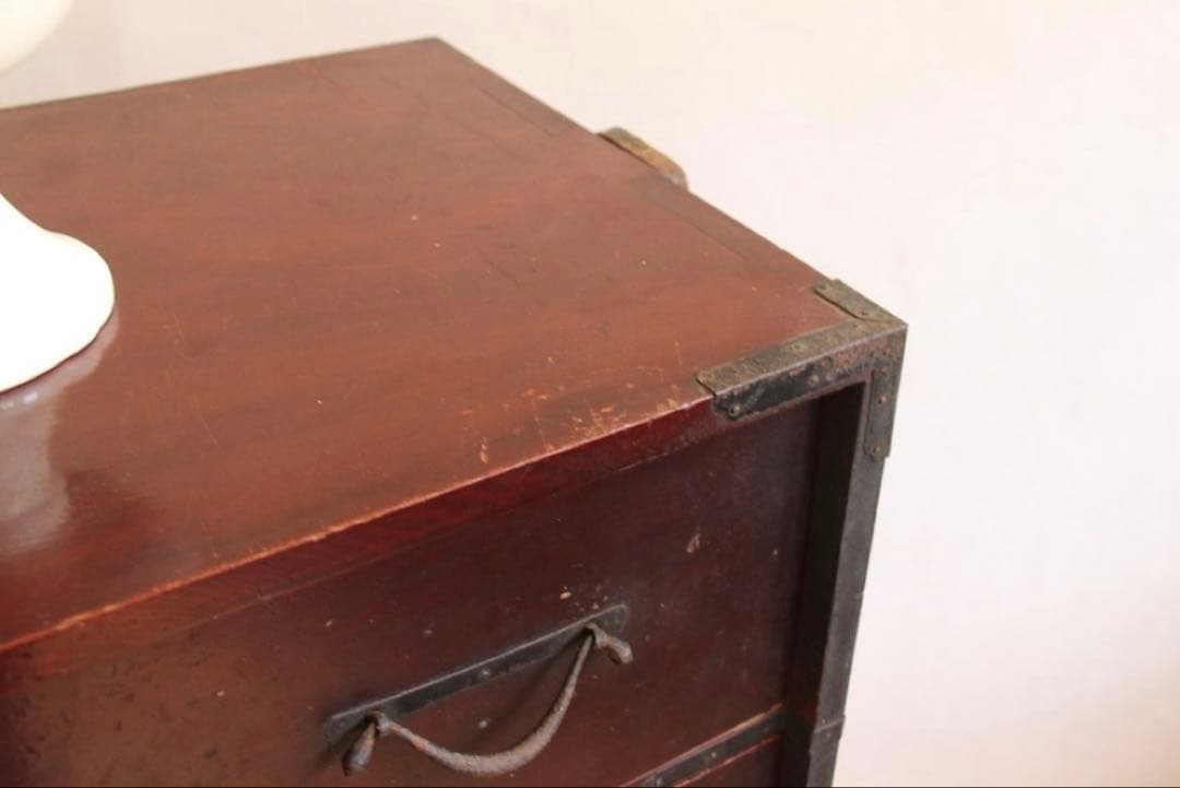 和箪笥　タンス　4段　ブラウン　古道具　古家具　ビンテージ　アンティーク