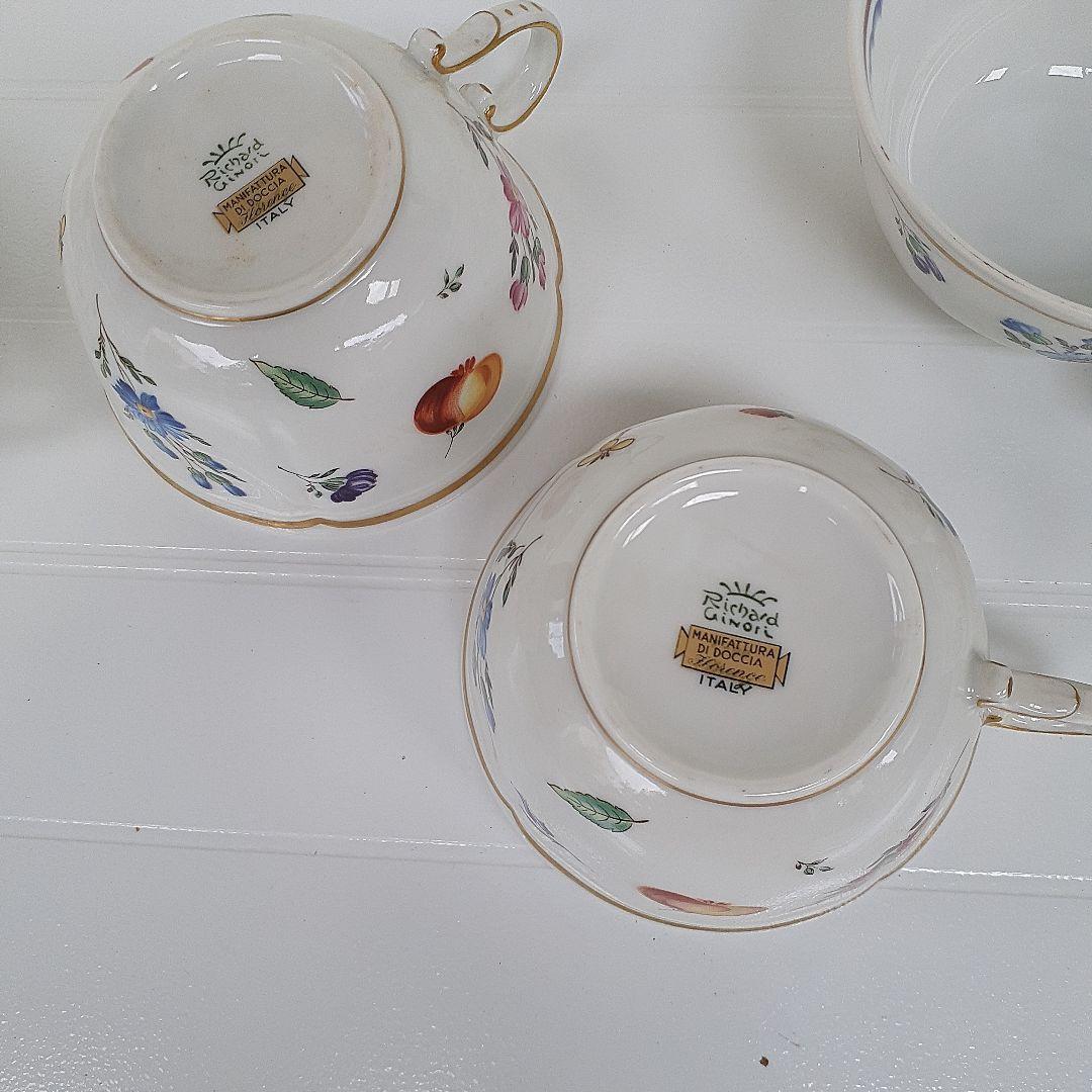 正規輸入　ジノリイタリアンフルーツ　 カップ&ソーサー6客揃え