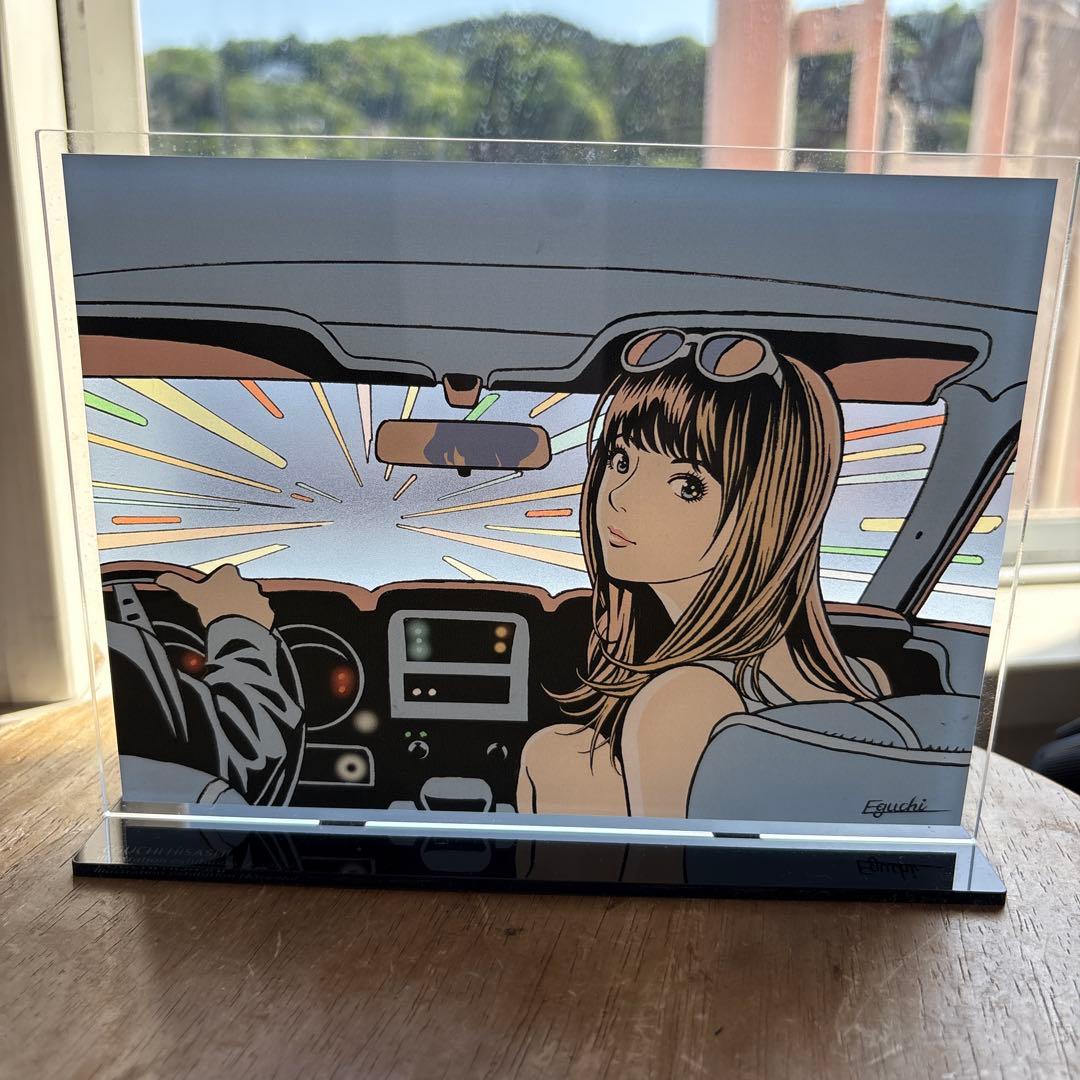 江口寿史　高速道路　アクリルプレートスタンド　　展覧会場で購入　希少