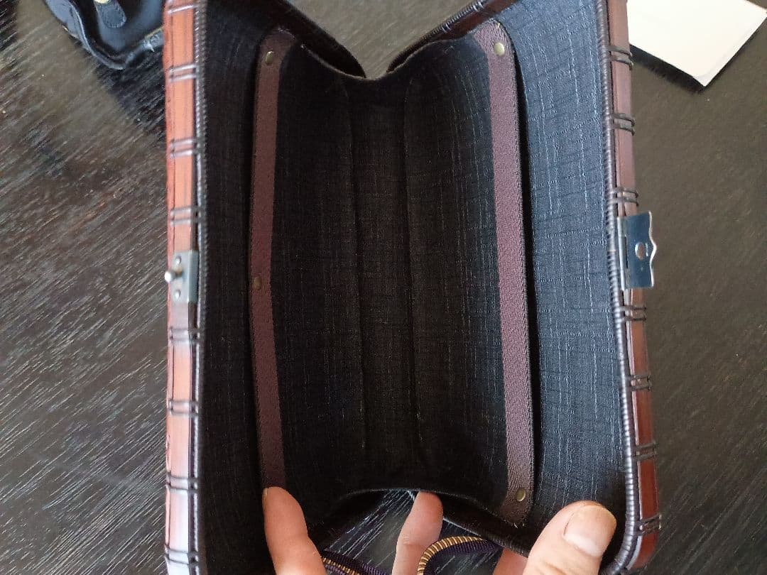 細川クッチャバッグ竹工房　喜節 網代編セカンドバック