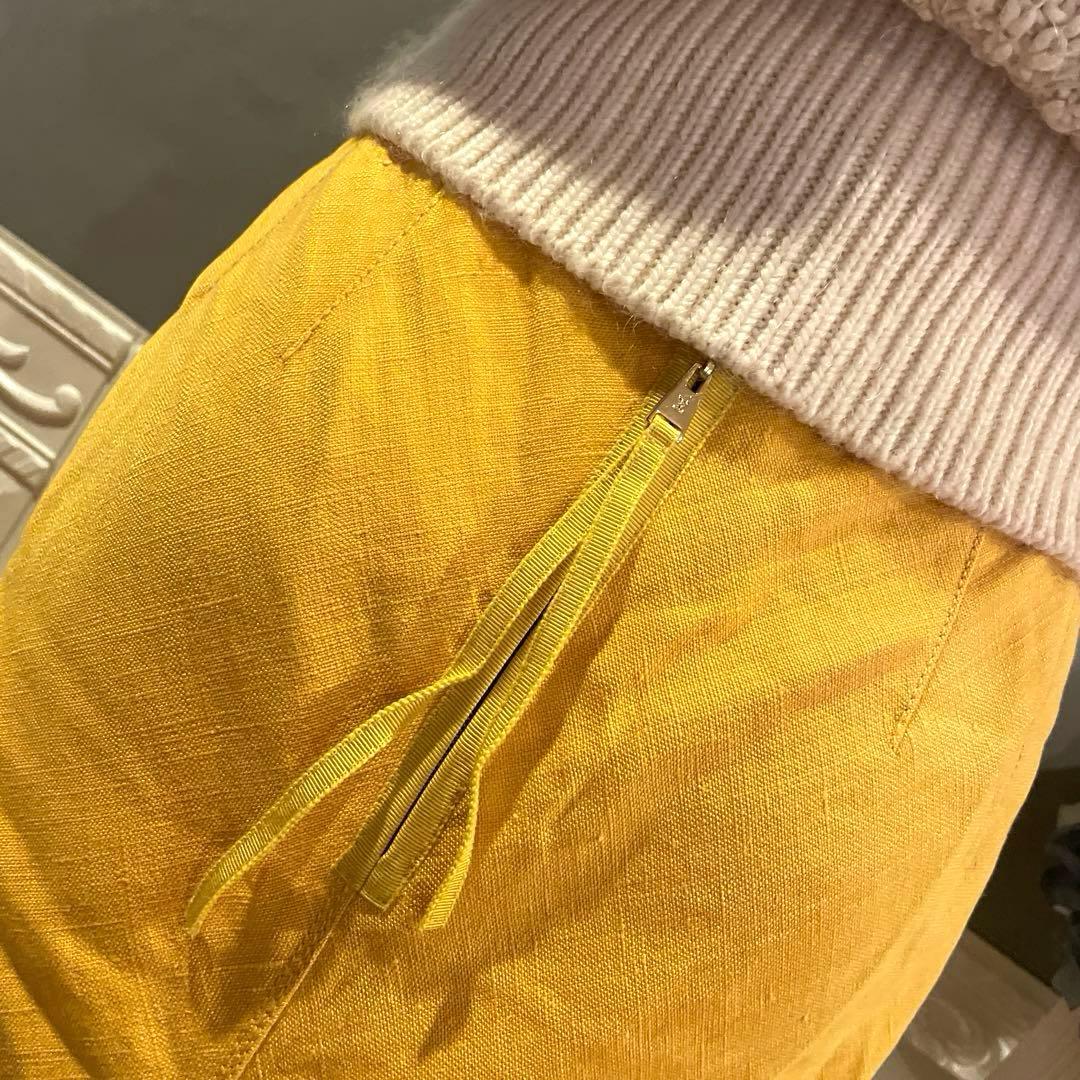 【12万円】LOUIS VUITTON シルクフリルデザイン　スカート