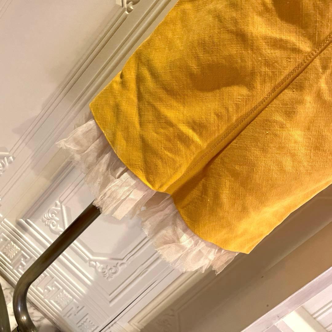 【12万円】LOUIS VUITTON シルクフリルデザイン　スカート