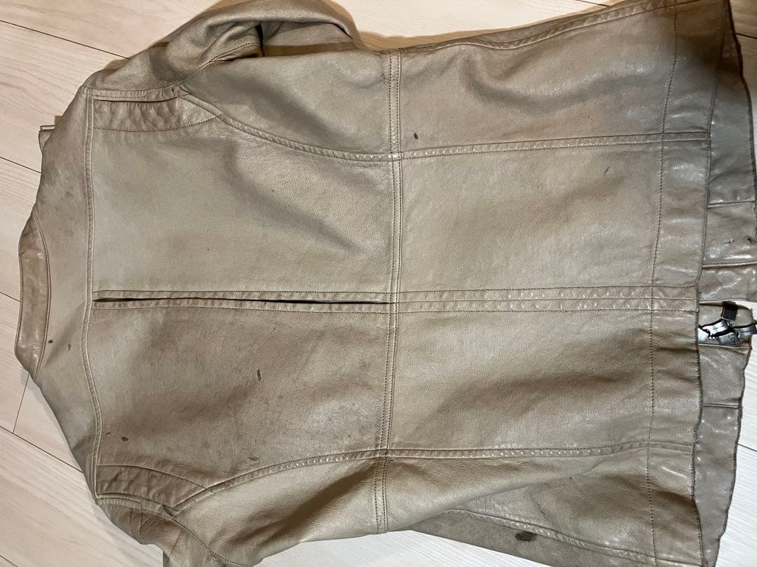 The Viridi-anne 希少 ディアスキン シングルライダース ベージュ