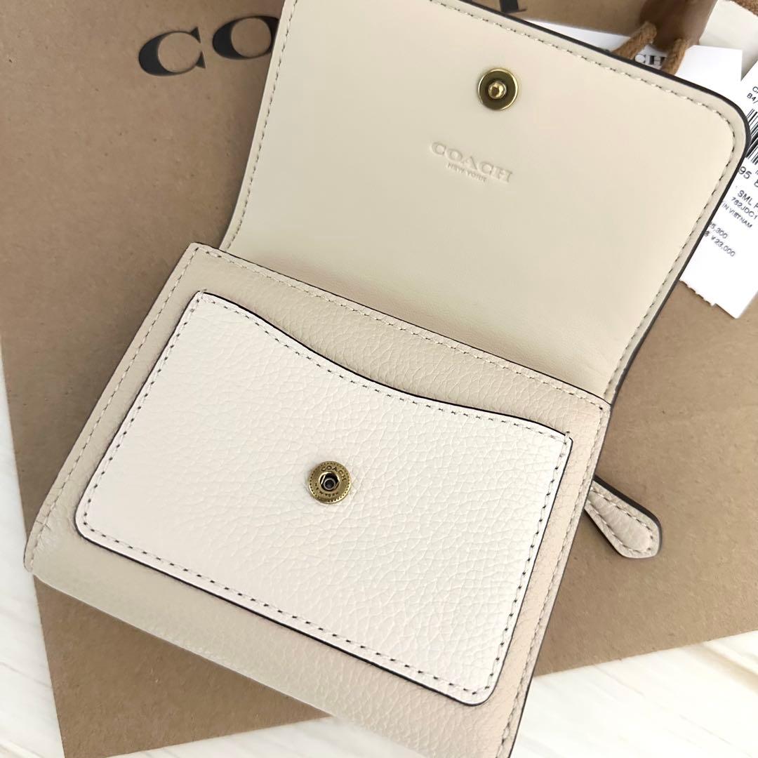 限定品！新品　COACH　コーチ 折り財布 3つ折り財布 ソフトピンク