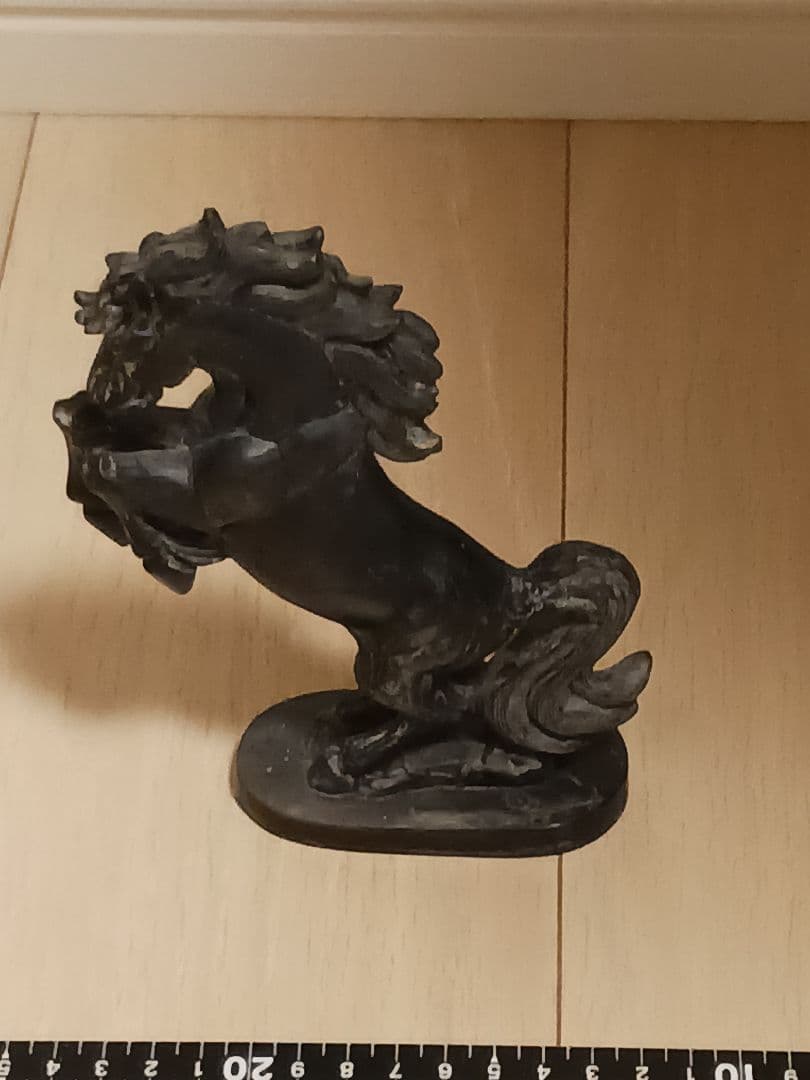 那智黒　馬　置物　彫刻　干支　縁起物