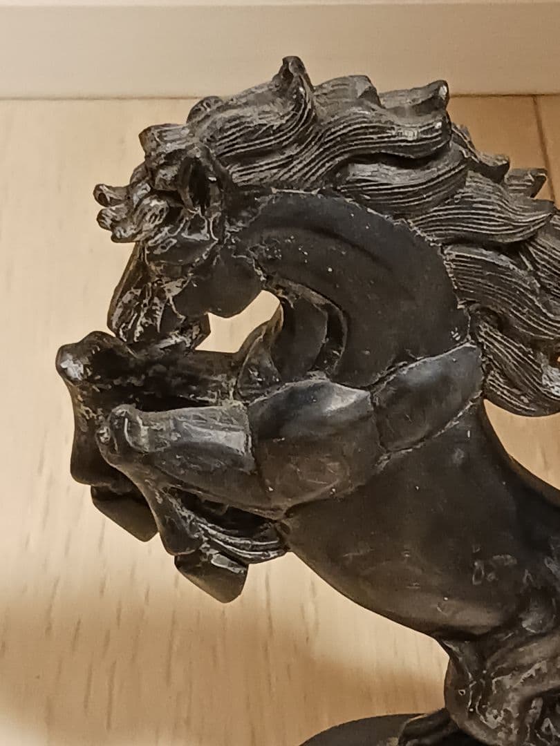 那智黒　馬　置物　彫刻　干支　縁起物