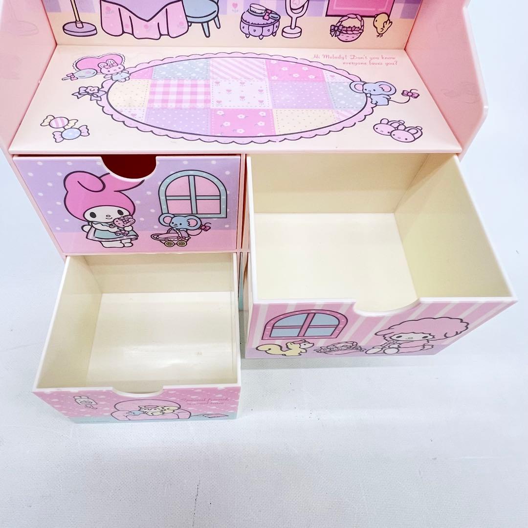 □　サンリオ マイメロディ お家型チェスト 収納 飾り棚付き　激レア