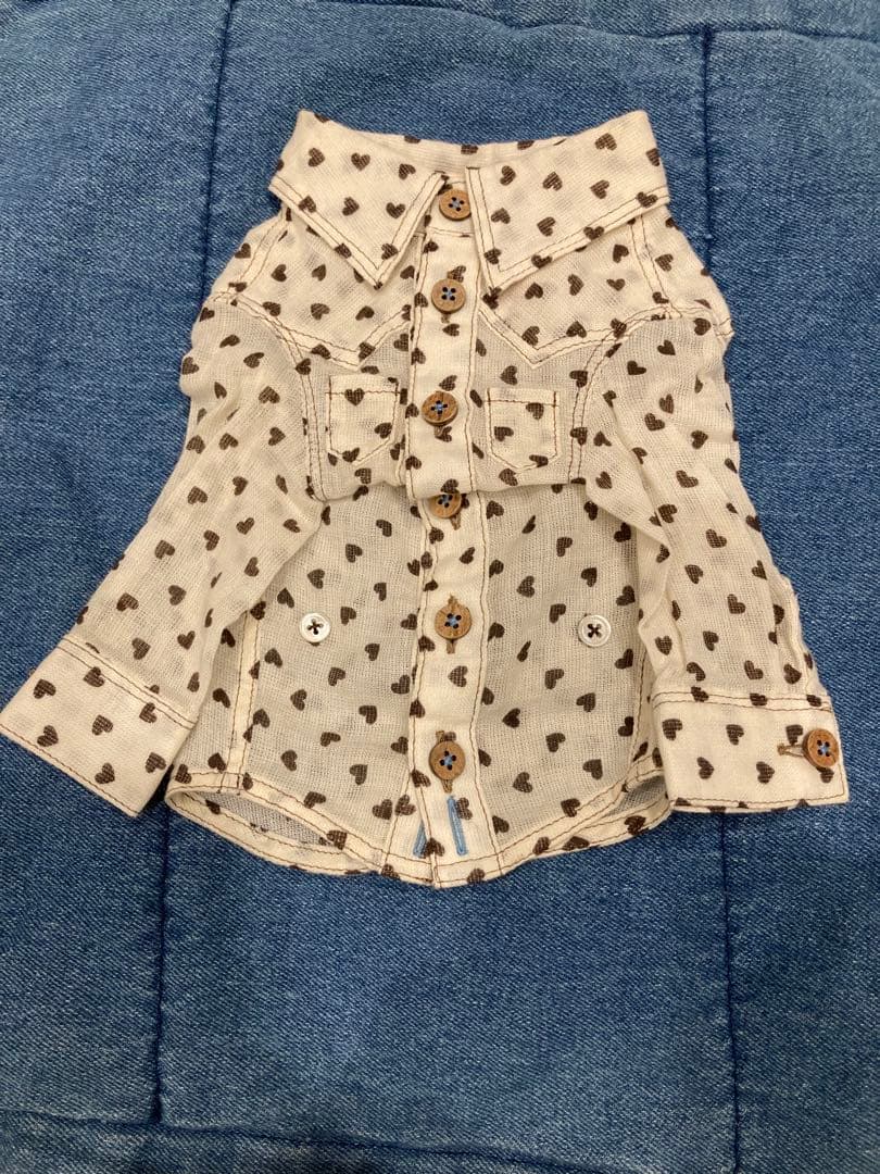 レア GG DENIM LINE ハート柄　シャツ