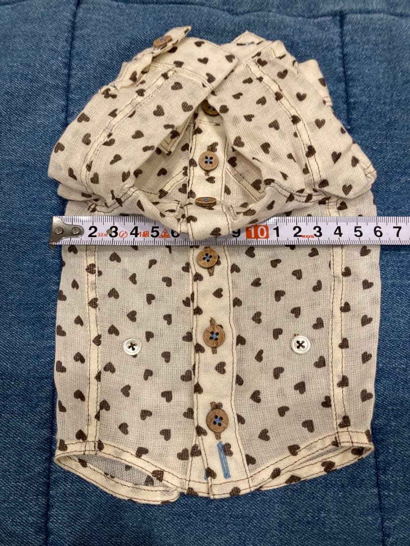 レア GG DENIM LINE ハート柄　シャツ