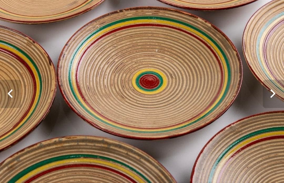 小坂屋 活洲 着彩独楽皿10客 共箱 魯山人　乾山 永楽善五郎　骨董