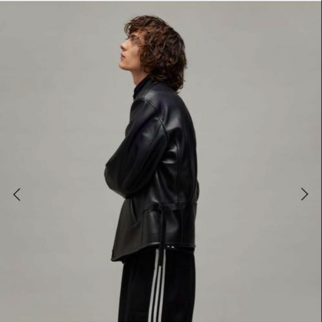 【新品】Y-3 ブラックレザージャケット【XL】