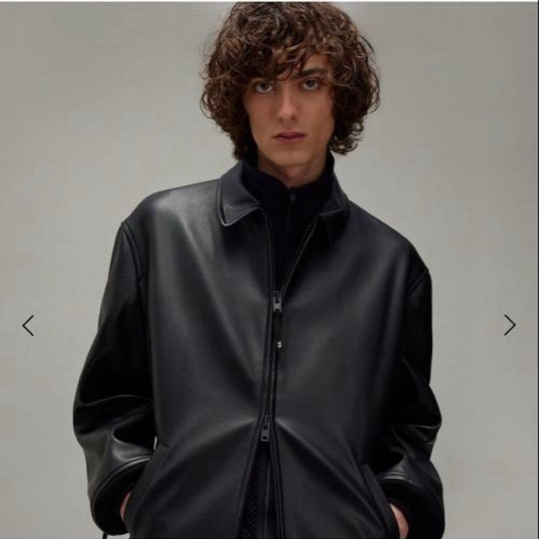 【新品】Y-3 ブラックレザージャケット【XL】