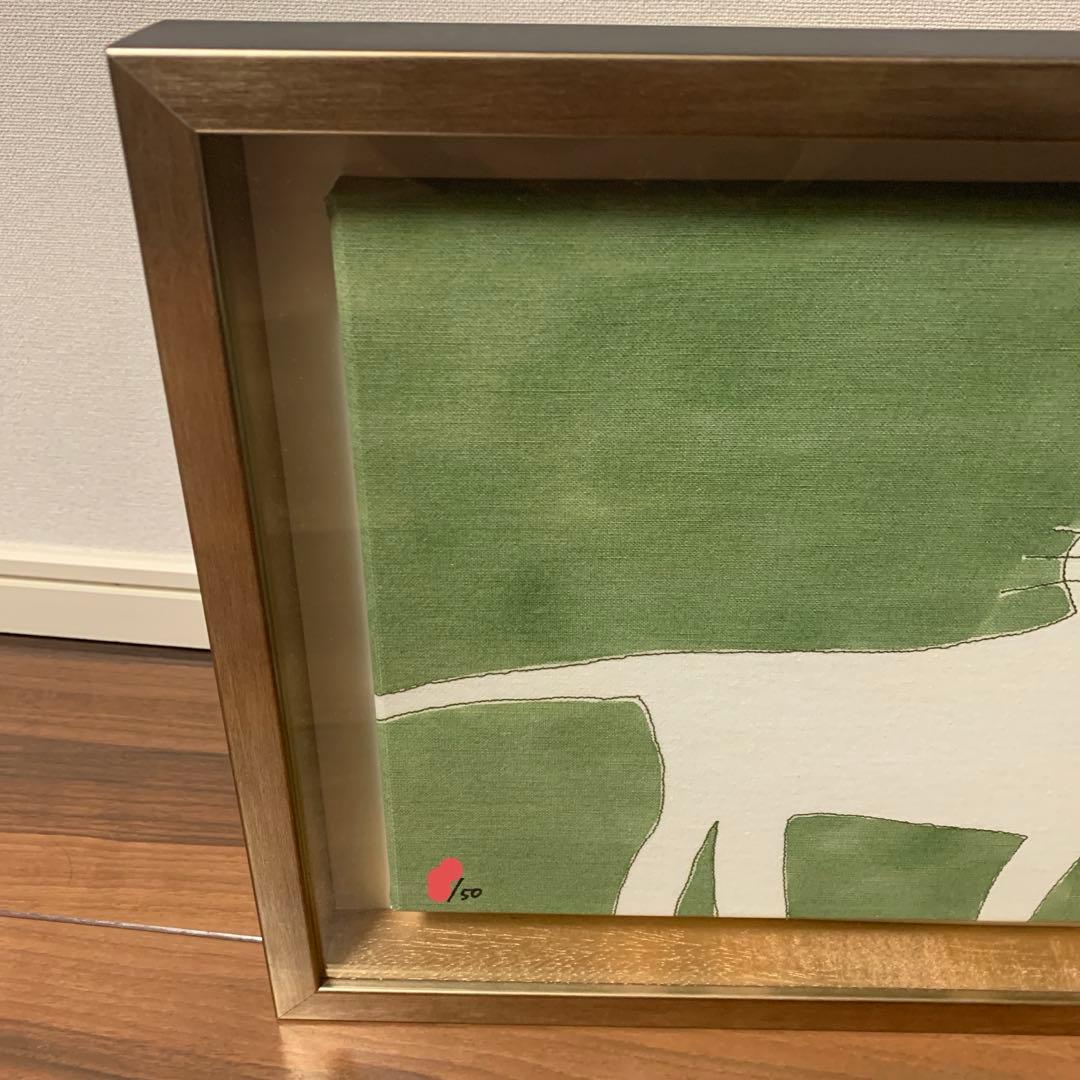 ミカオ　MICAO 「猫と女の子」版画　絵画