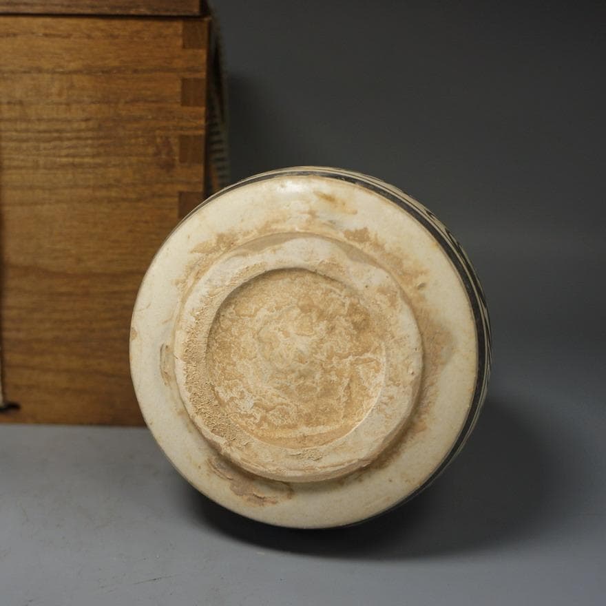 陶器製の花模様 木箱付き