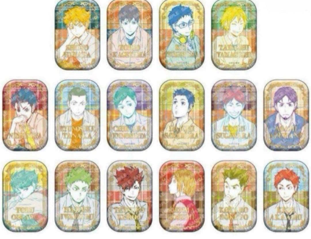 ハイキュー　スクエア缶バッジ　セブンネット限定4種セット