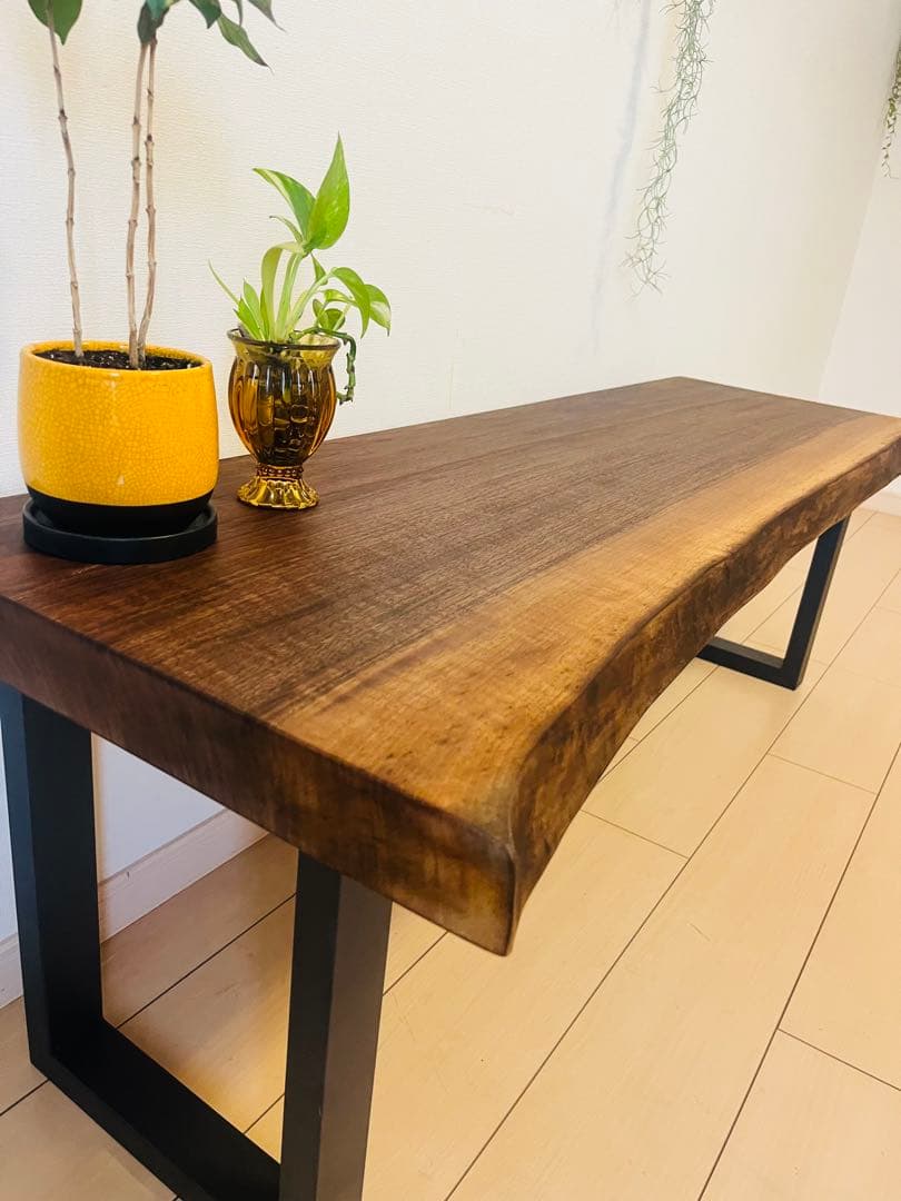 一枚板テーブル　カウンターテーブル　ウォールナット　ローテーブル　テレビ台