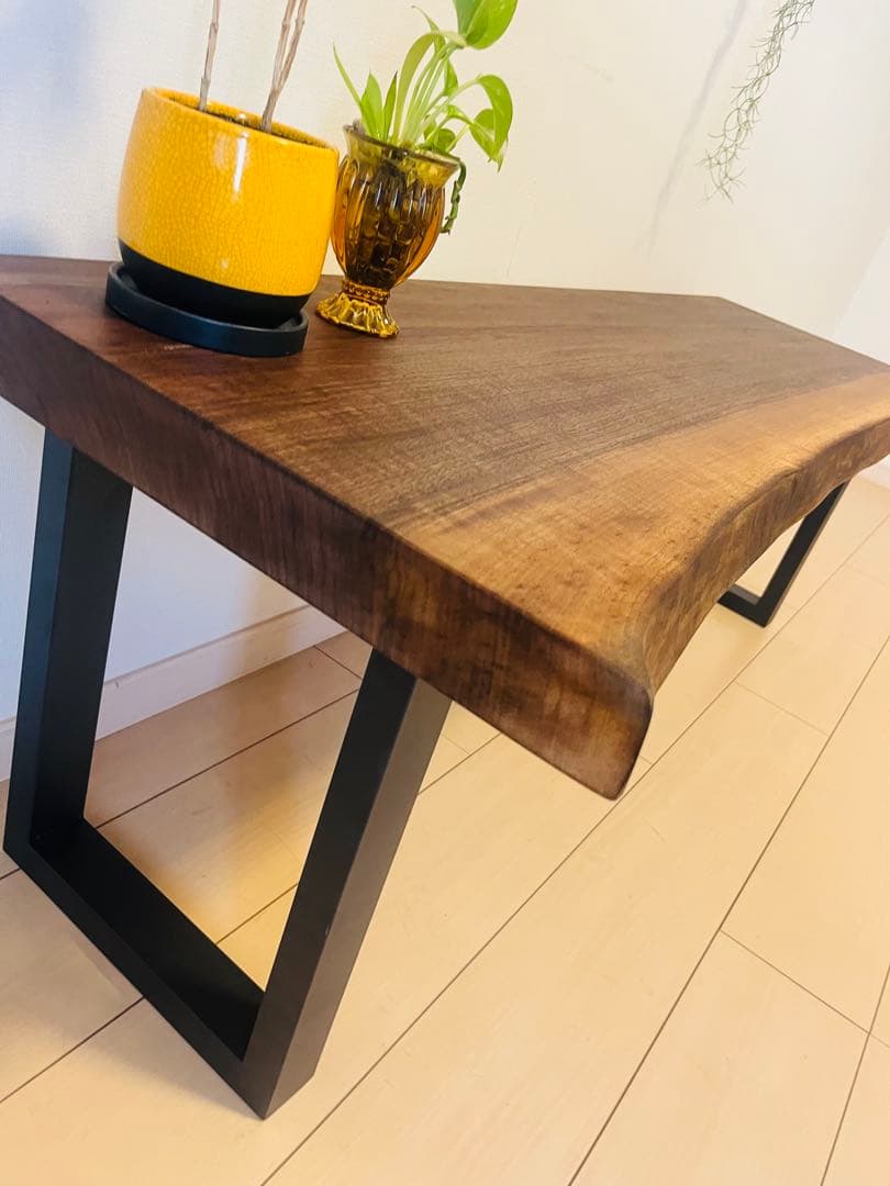 一枚板テーブル　カウンターテーブル　ウォールナット　ローテーブル　テレビ台