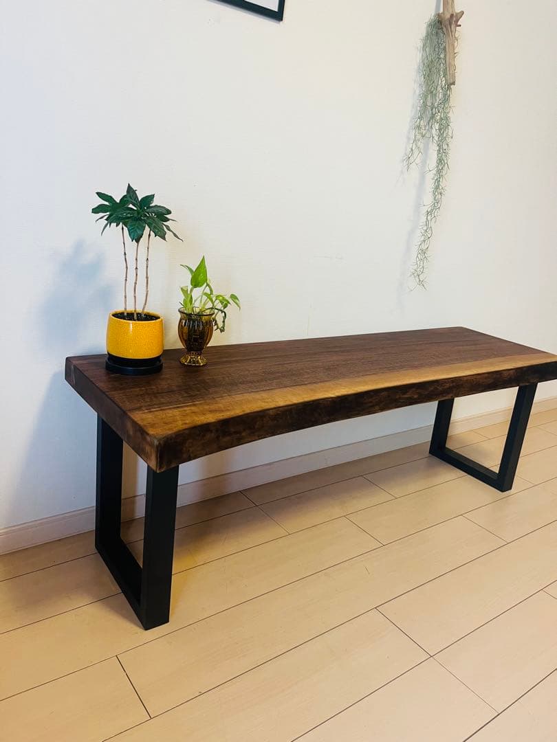 一枚板テーブル　カウンターテーブル　ウォールナット　ローテーブル　テレビ台