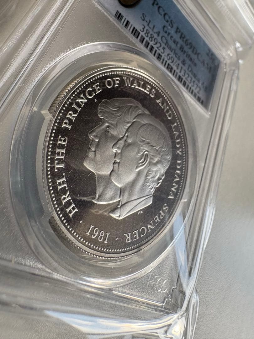 PCGS鑑定 PR69 最高鑑定品　イギリス　ダイアナ妃　銀貨