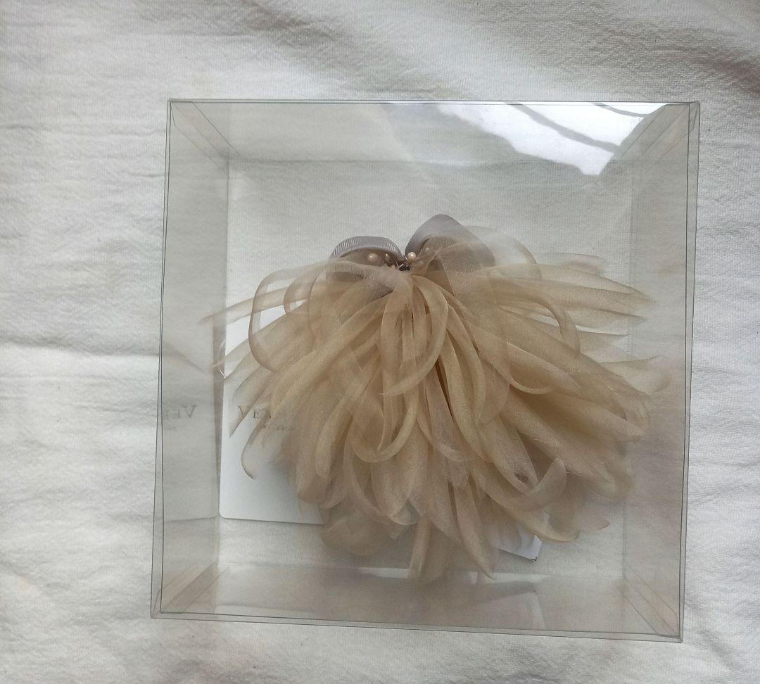 VERMEIL par iena　シルクオーガンジーコサージュ　グレー