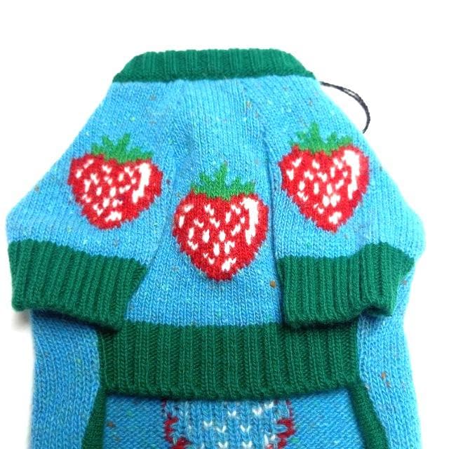 未使用 グッチ 犬 猫 ペット 洋服 イチゴ 695740 セーター 小型用