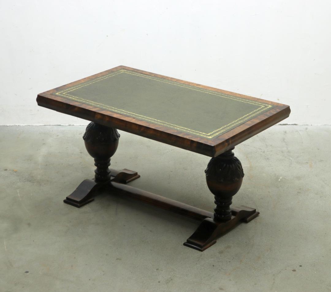 英国 イギリス ロイズ ヴィンテージ オーク材 本革 センターテーブル