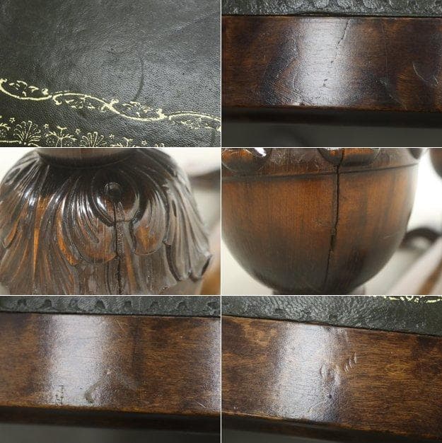 英国 イギリス ロイズ ヴィンテージ オーク材 本革 センターテーブル