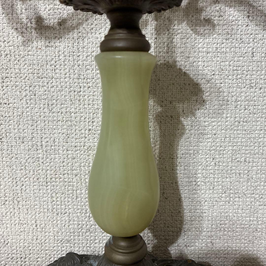 フランス/アンティーク/キャンドルホルダー瑪瑙石/真鍮