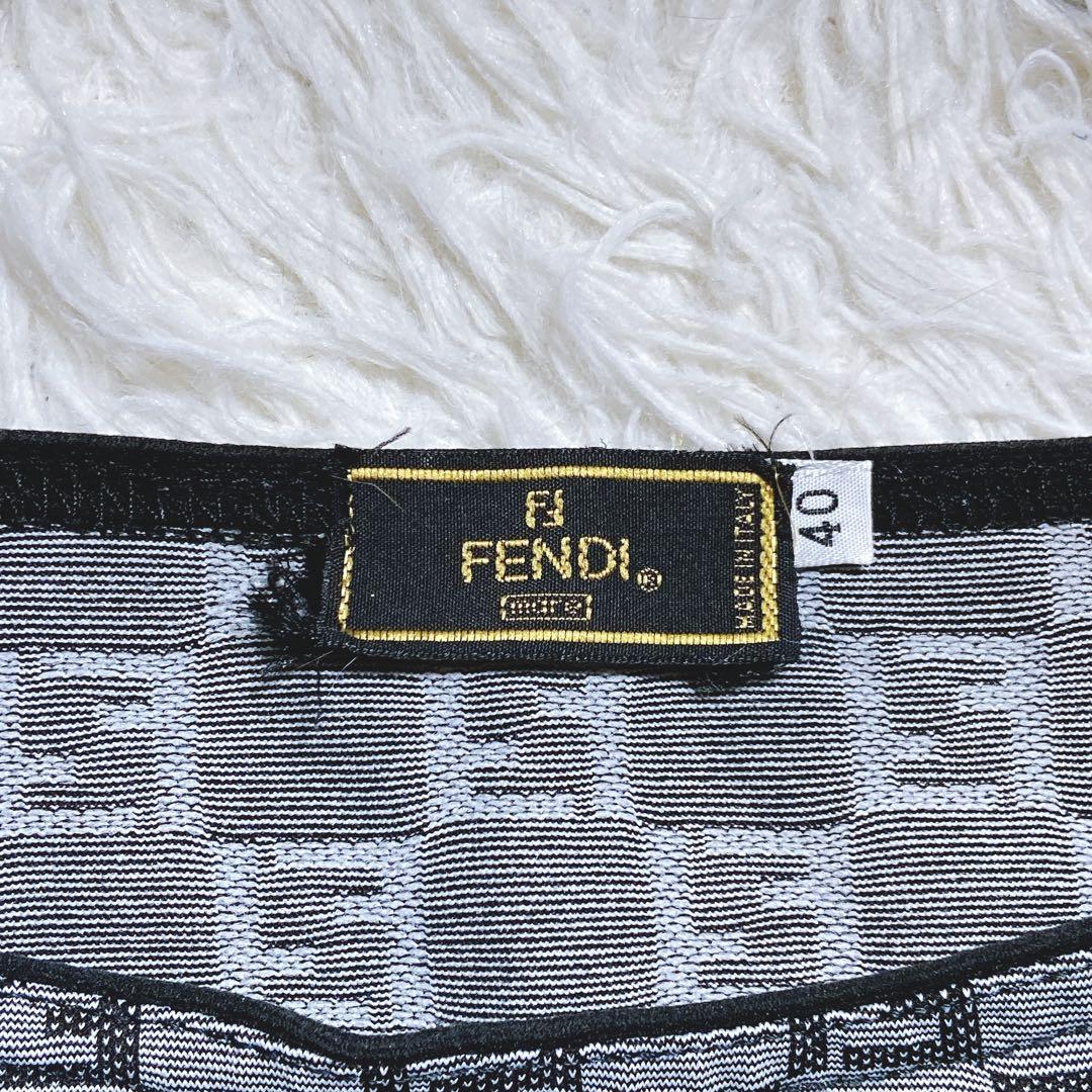 希少⭐️フェンディ　タンクトップ　ズッカ柄　総柄　ノースリーブ　イタリア製　夏