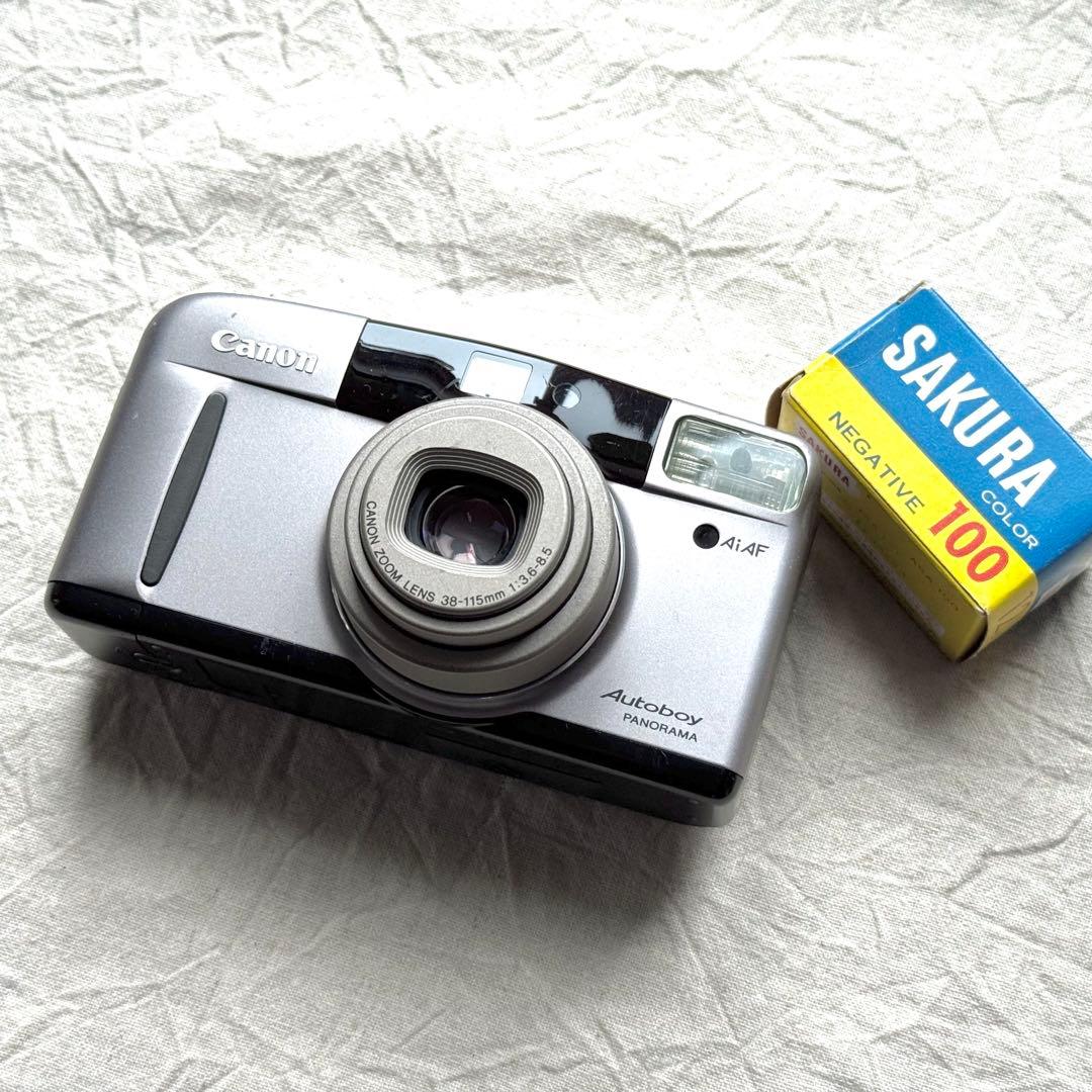 ⌘完動品！ 電池付き、作例あり！ Canon Autoboy S⌘