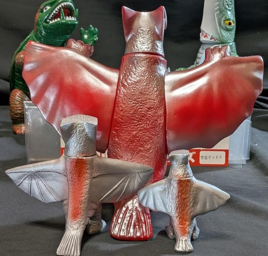 昭和ガメラ＆ギロン＆宇宙ギャオス（日東復刻・マルサン）ソフビフィギュア９体セット