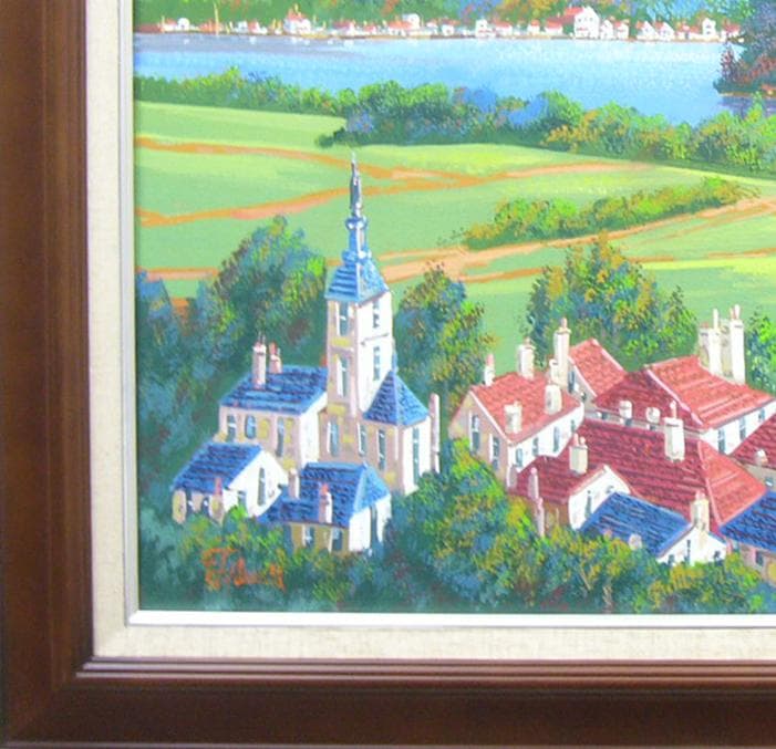 絵画 油絵 竹内敏彦 肉筆油絵 ドナウの流れ F20