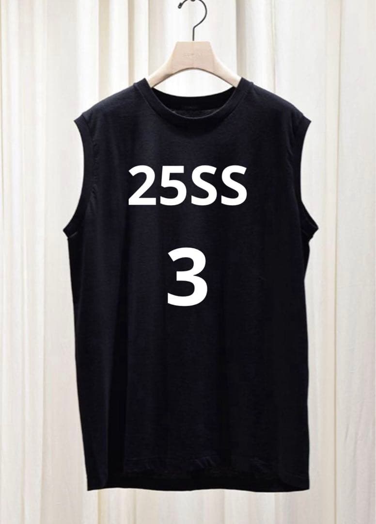 COMOLI 25SS コットンジャージ ノースリーブ Tシャツ 新品　3