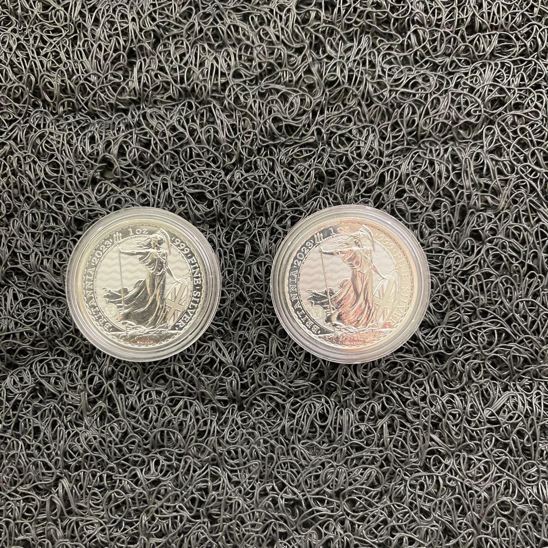 【チャールズ3世肖像】 2023ブリタニア 1オンス銀貨・戴冠式1オンス銀貨
