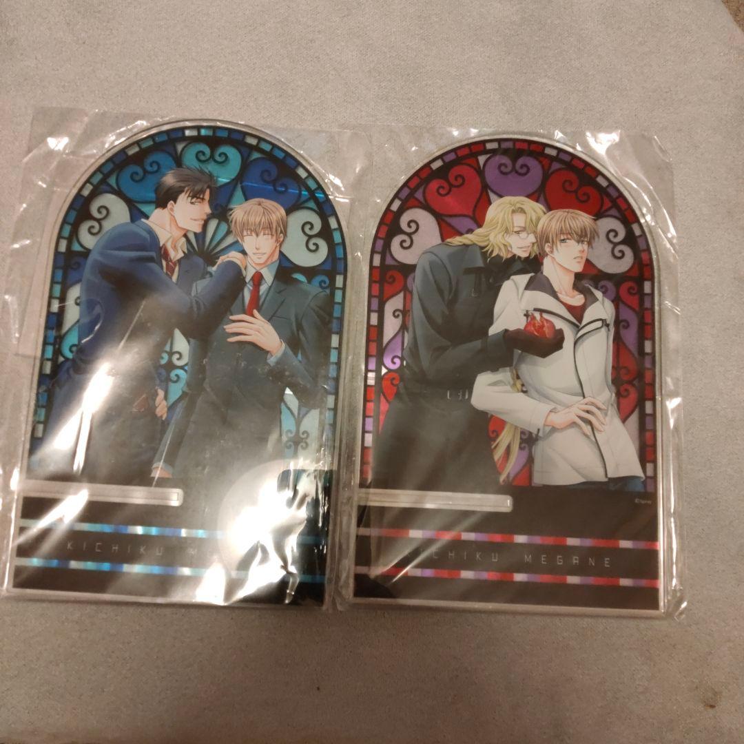 鬼畜眼鏡 アクリルスタンド ステンドグラス風 2人キャラクター