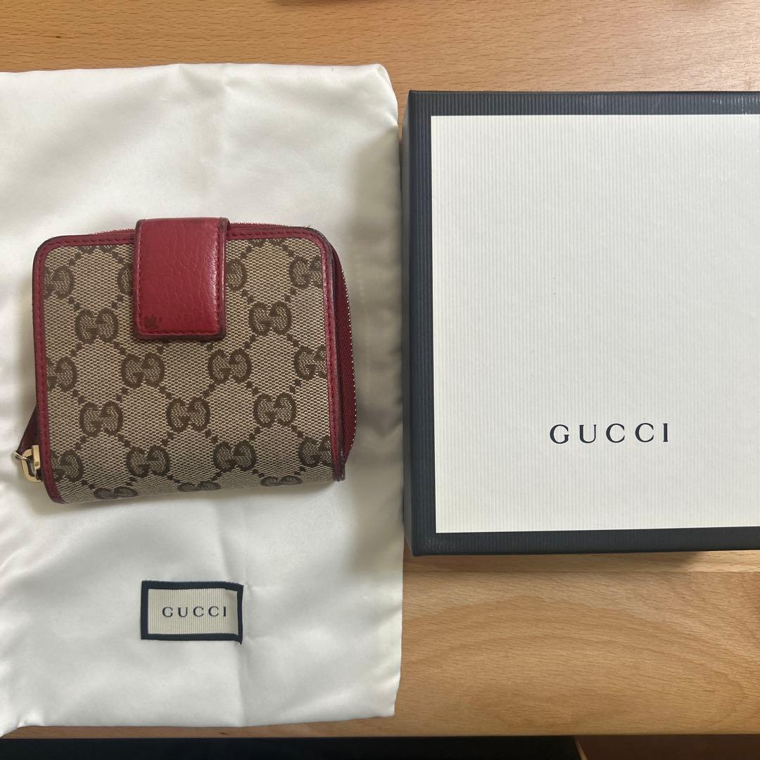 【週末だけ-1,000円】GUCCI GGキャンバス 二つ折り財布