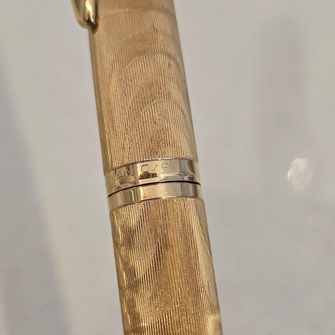 WATERMAN C/F モアレPLAQUE OR Gヴィンテージ万年筆18K