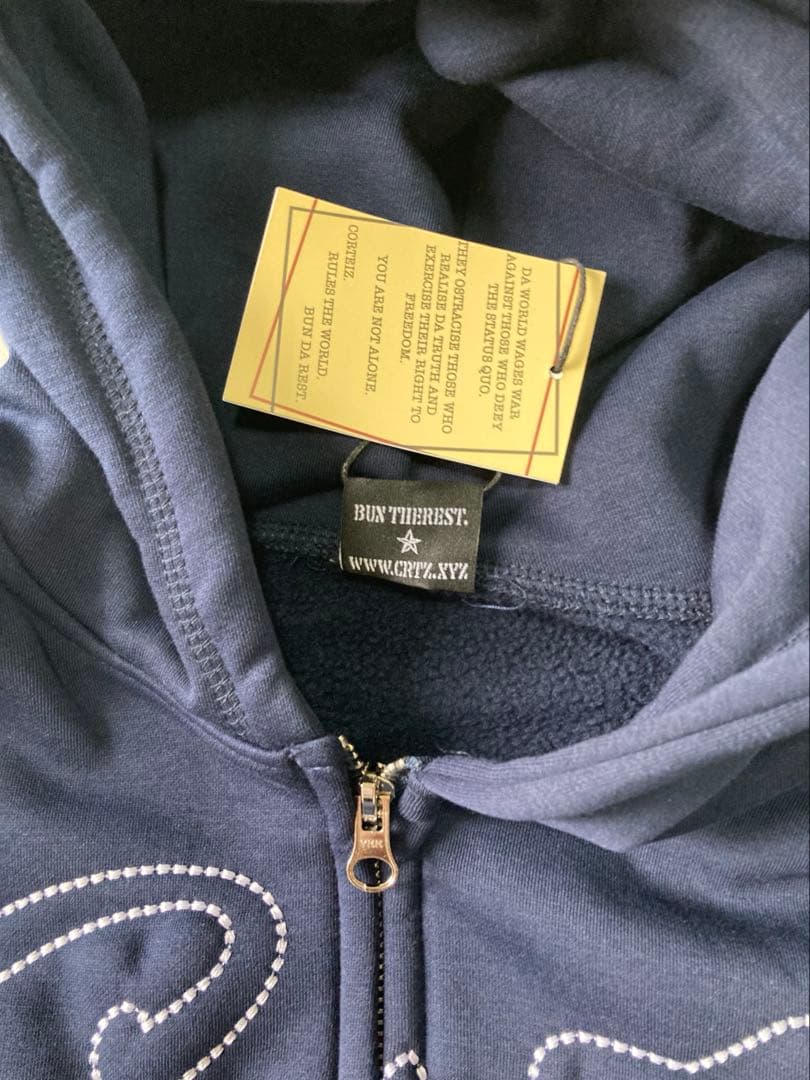 Corteiz ジップアップパーカー ネイビー 人気 S