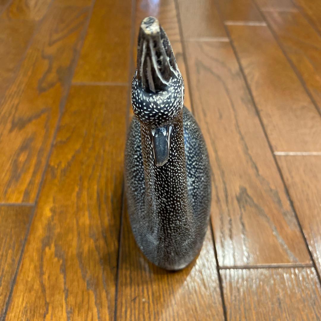 陶器製 鳥の形のオブジェ 約20cm