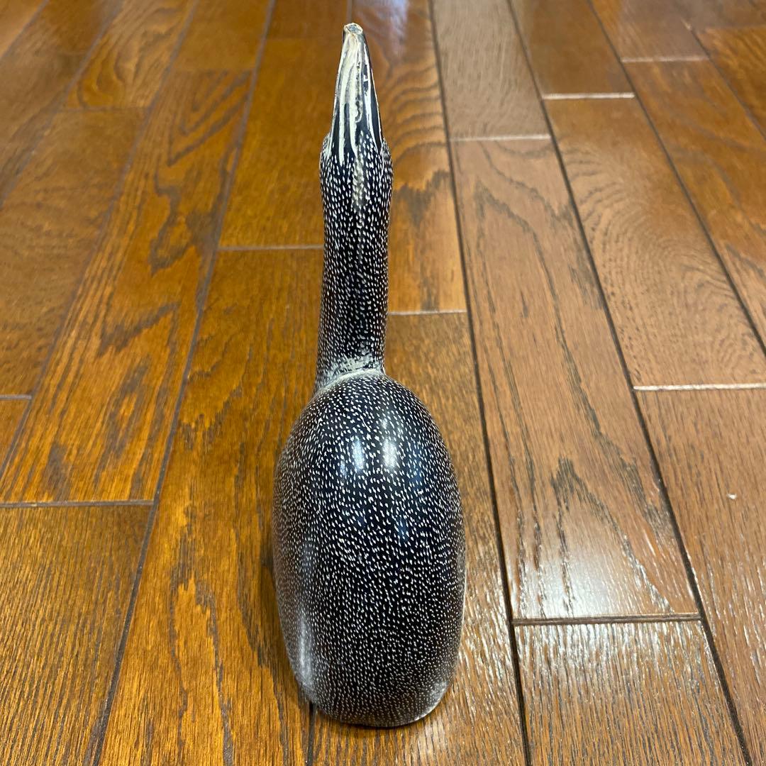 陶器製 鳥の形のオブジェ 約20cm