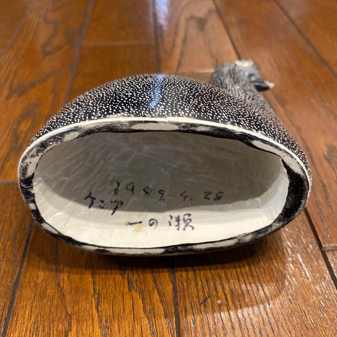 陶器製 鳥の形のオブジェ 約20cm