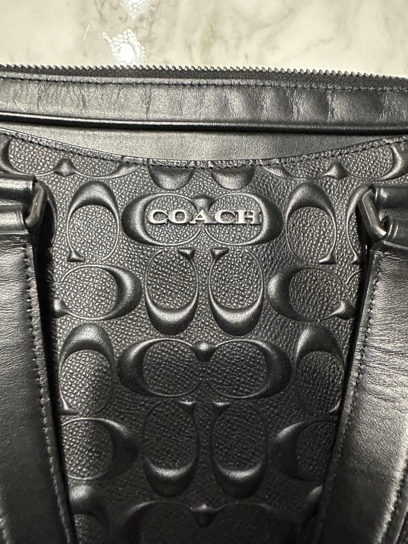値下げ！！売り切りたいですコーチ　ブラック ビジネスバッグ　ブリーフケース