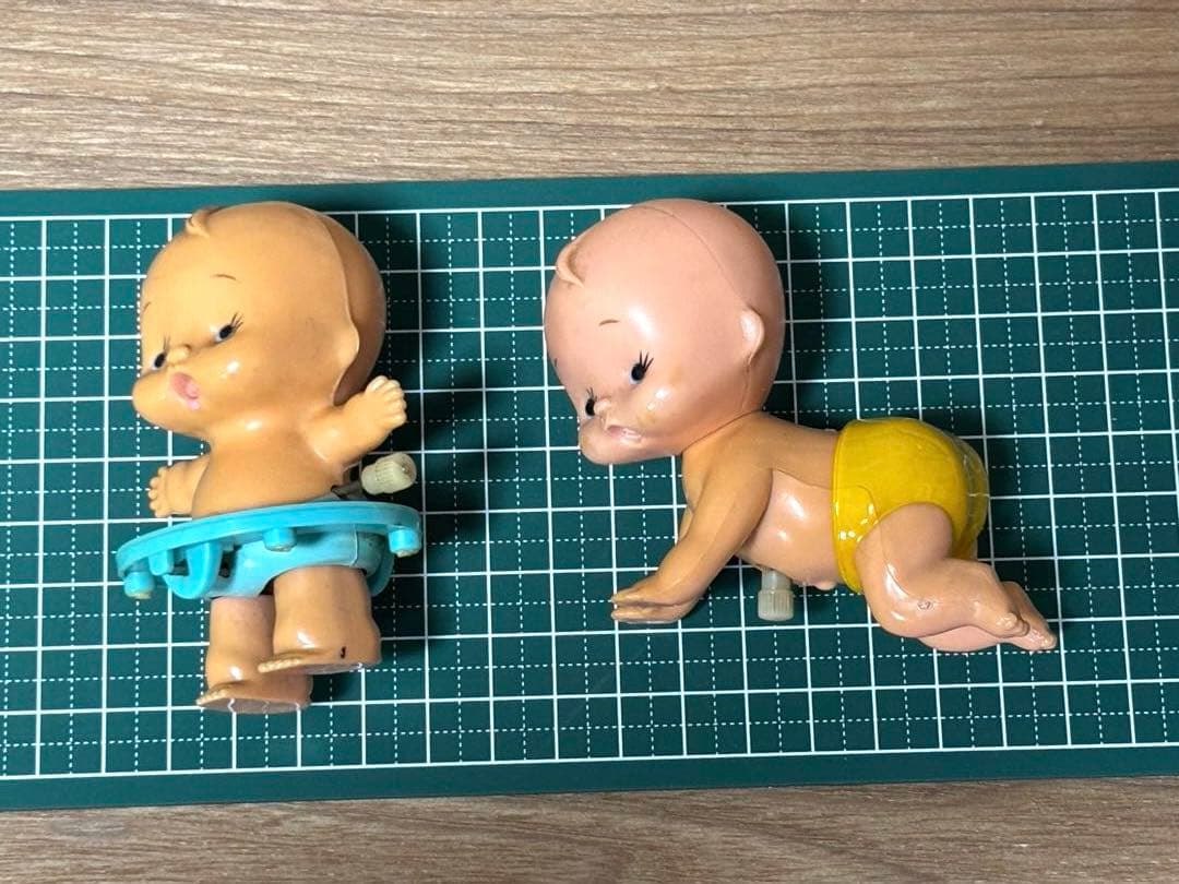 【超レア】昭和レトロ　ネジでよちよち歩く赤ちゃん人形✖️2体セット